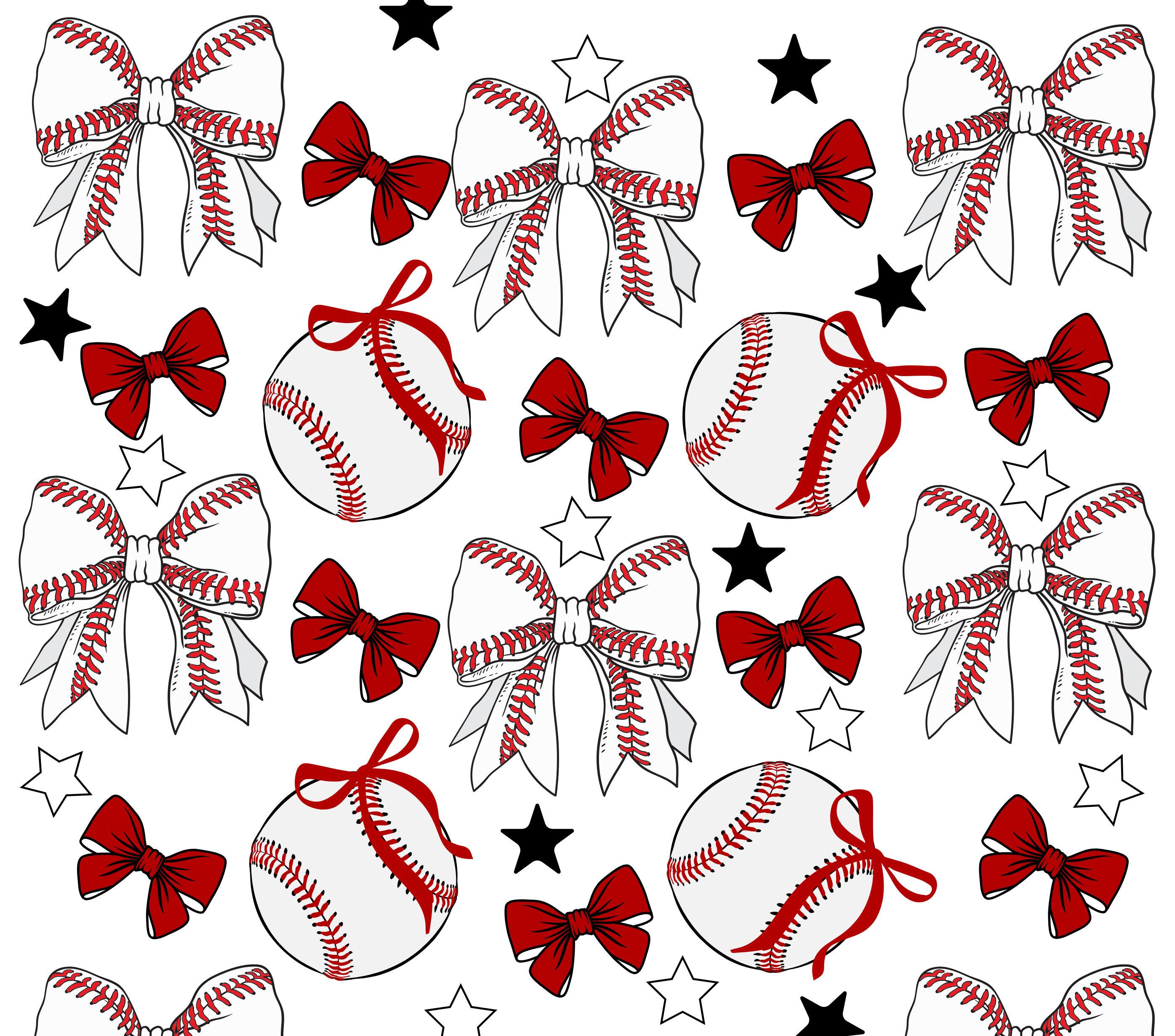 BASEBALL BOWS SUBLIMATION TUMBLER