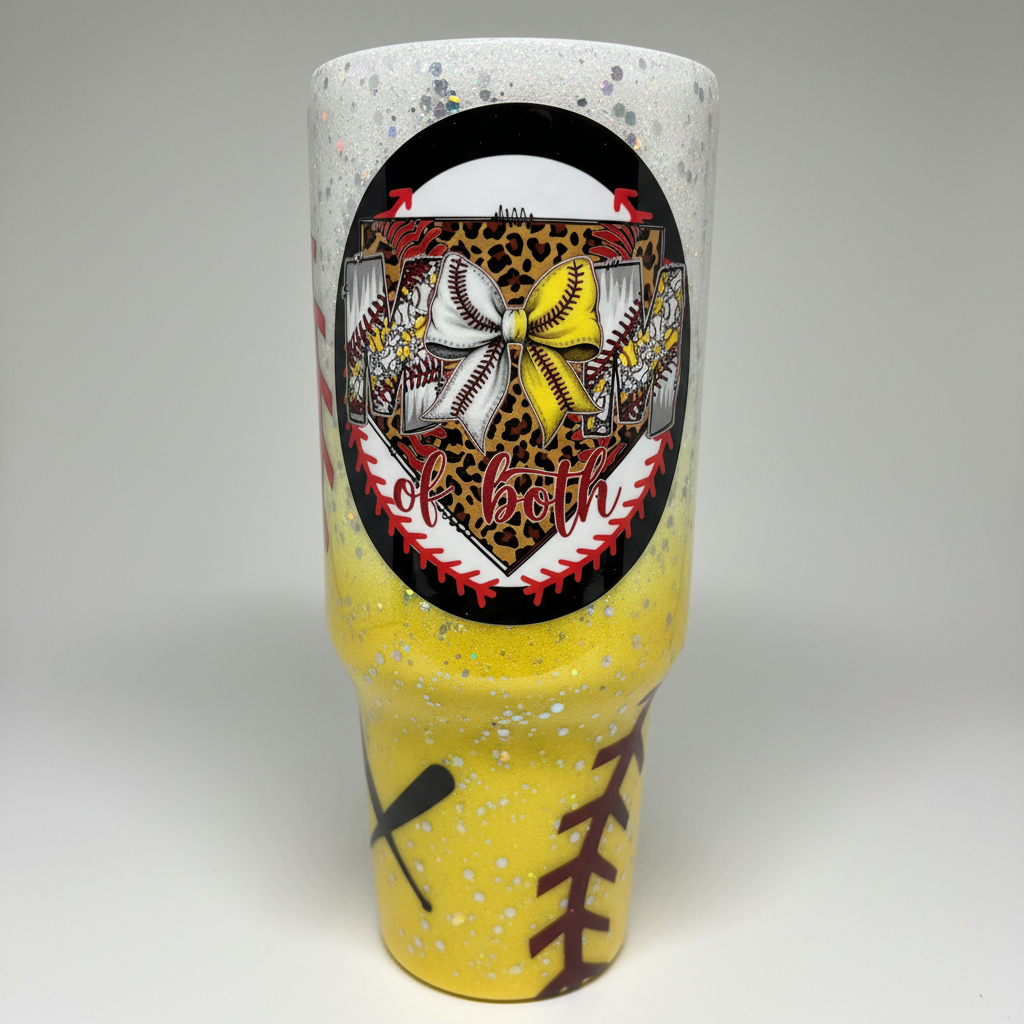 Mom of Both 40 oz Glitter Epoxy Tumbler