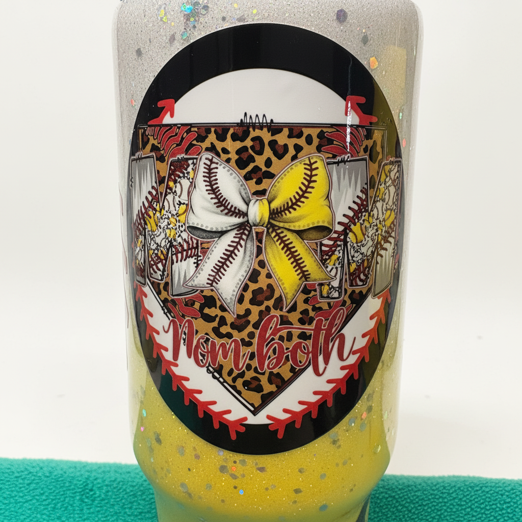 Mom of Both 40 oz Glitter Epoxy Tumbler