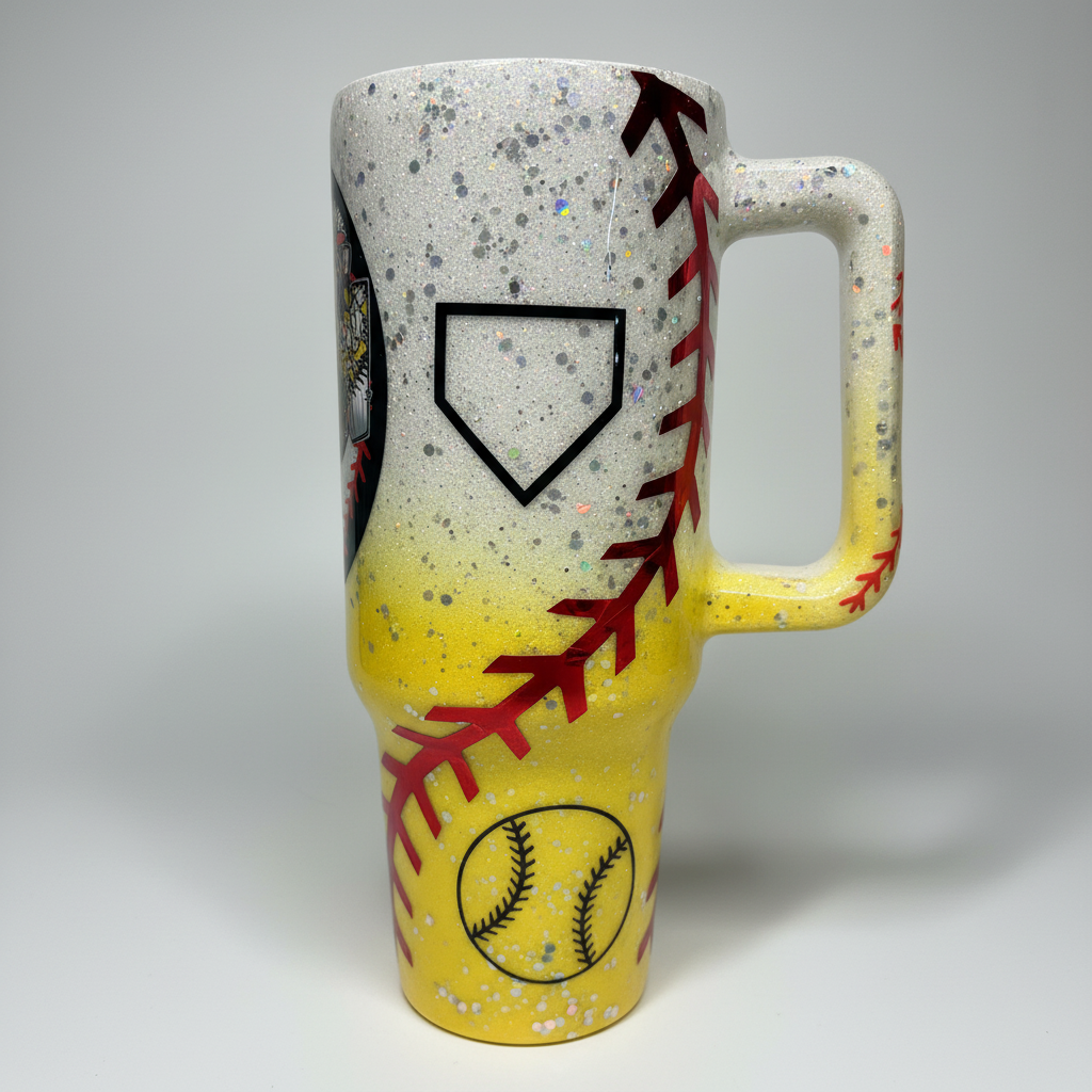 Mom of Both 40 oz Glitter Epoxy Tumbler