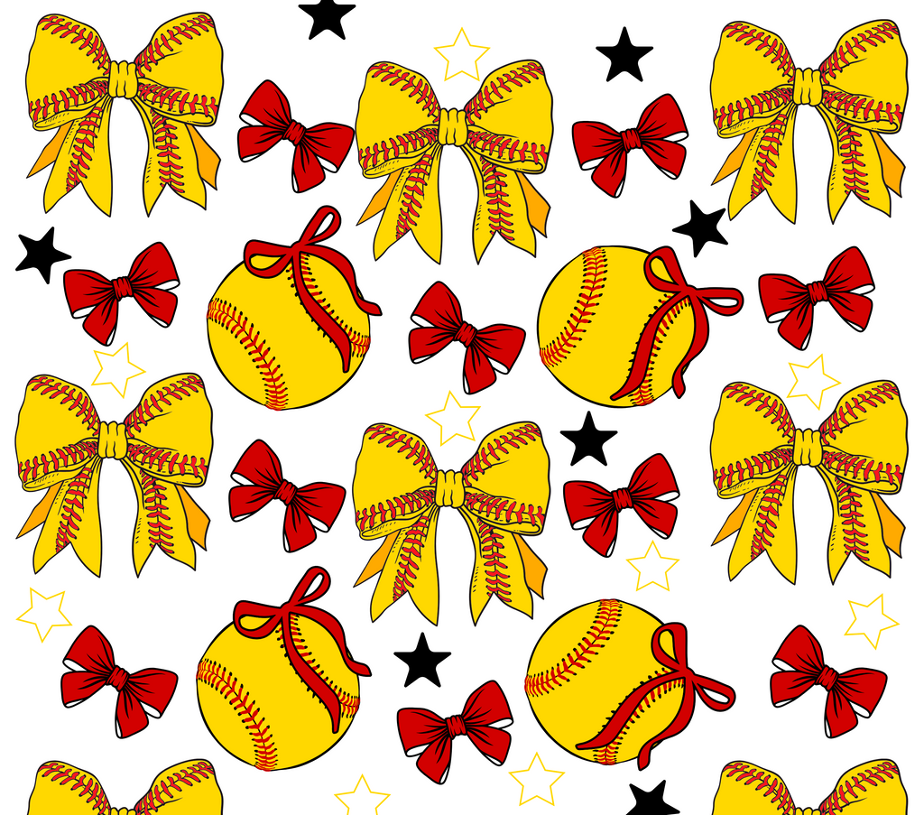 SOFTBALL BOWS SUBLIMATION TUMBLER