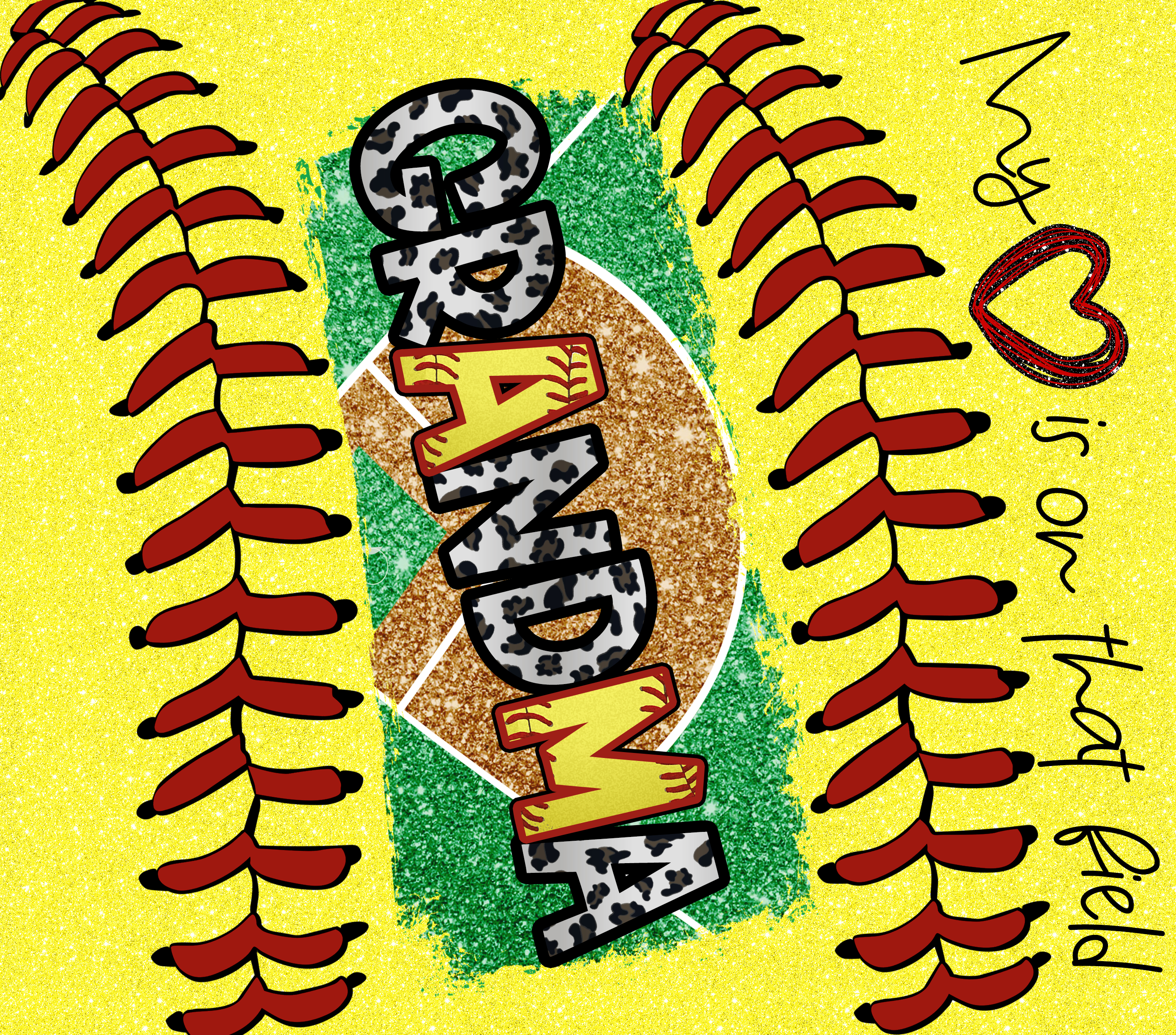 GRANDMA SOFTBALL SUBLIMATION TUMBLER